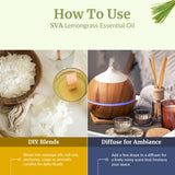 SVA Organics huile citronnelle pour savons et bougies — parfums faits maison.