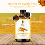 Bains et soins avec huile curcuma SVA Organics pour produits maison.
