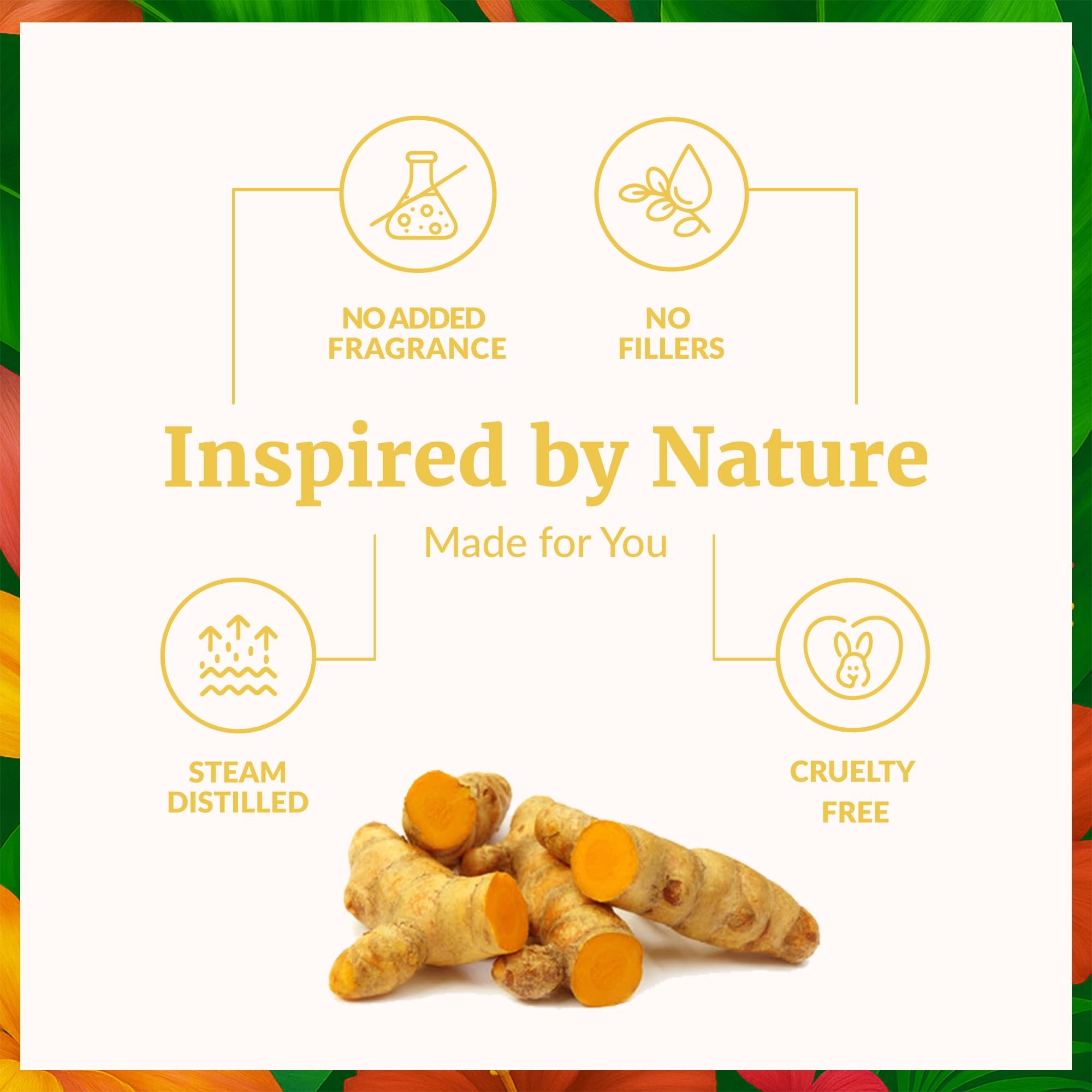 Soin peau dilué avec huile curcuma SVA Organics pour soins cutanés.