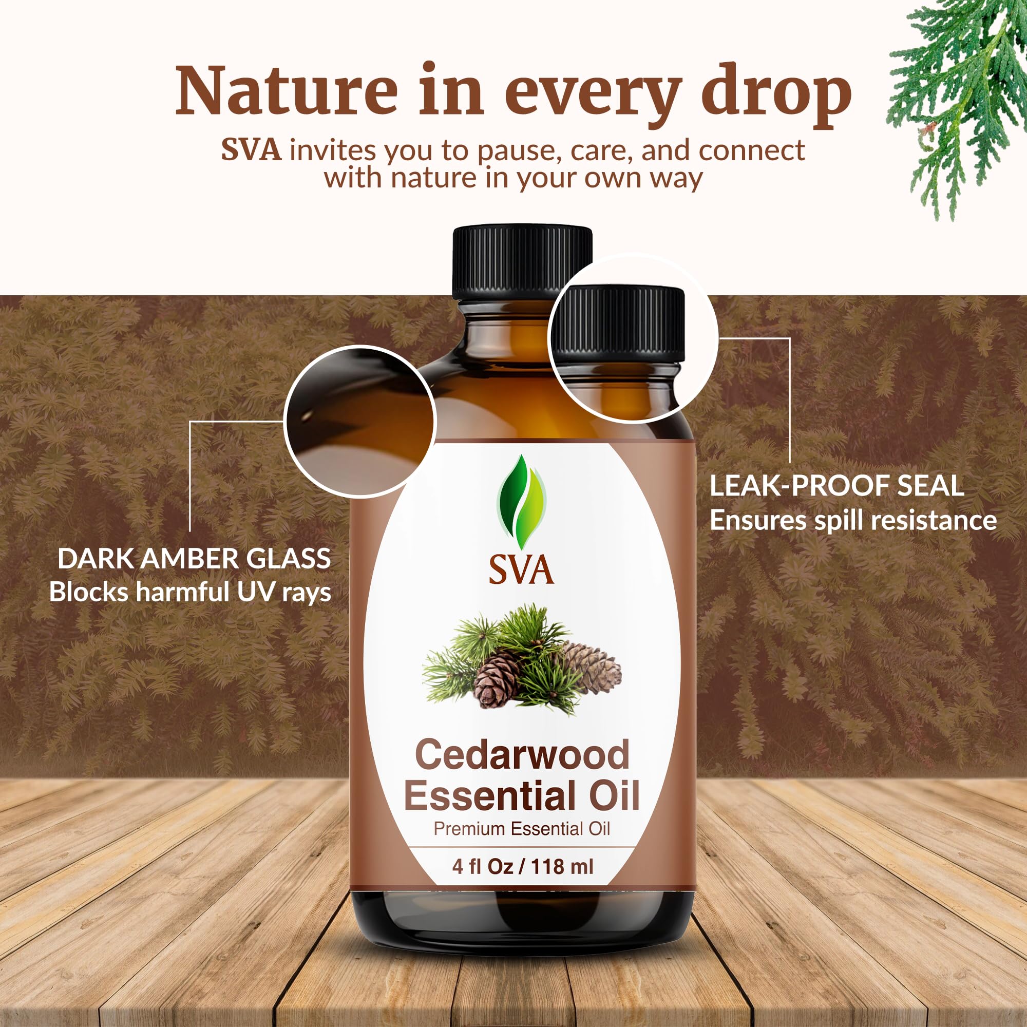 Mélanges aromatiques maison avec huile de cèdre SVA Organics