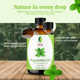 SVA ORGANICS huile essentielle menthe arvensis — bain-douche rafraîchissant et infusion aromatique.