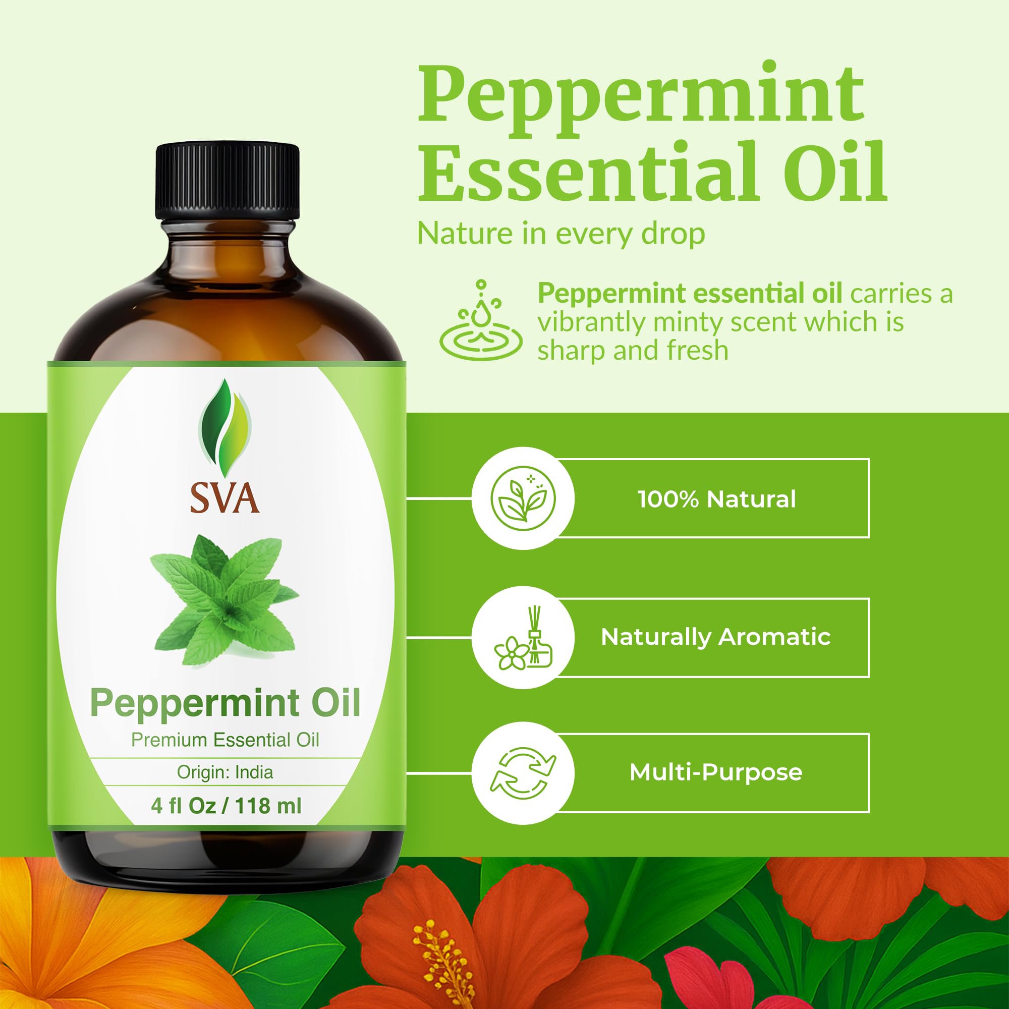 SVA ORGANICS huile essentielle menthe arvensis — diffuseur prêt à libérer une senteur rafraîchissante.