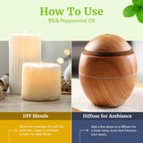 SVA ORGANICS huile essentielle menthe arvensis — usage en savon et bougie pour parfums frais.