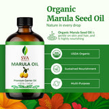 SVA Organic Huile Marula – application massage apaisante pour cuir chevelu et cheveux.