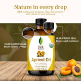 SVA Organics huile noyau d'abricot — texture légère, facile à mélanger dans crèmes