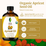 SVA Organics huile noyau d'abricot — pipette, application précise visage et cheveux