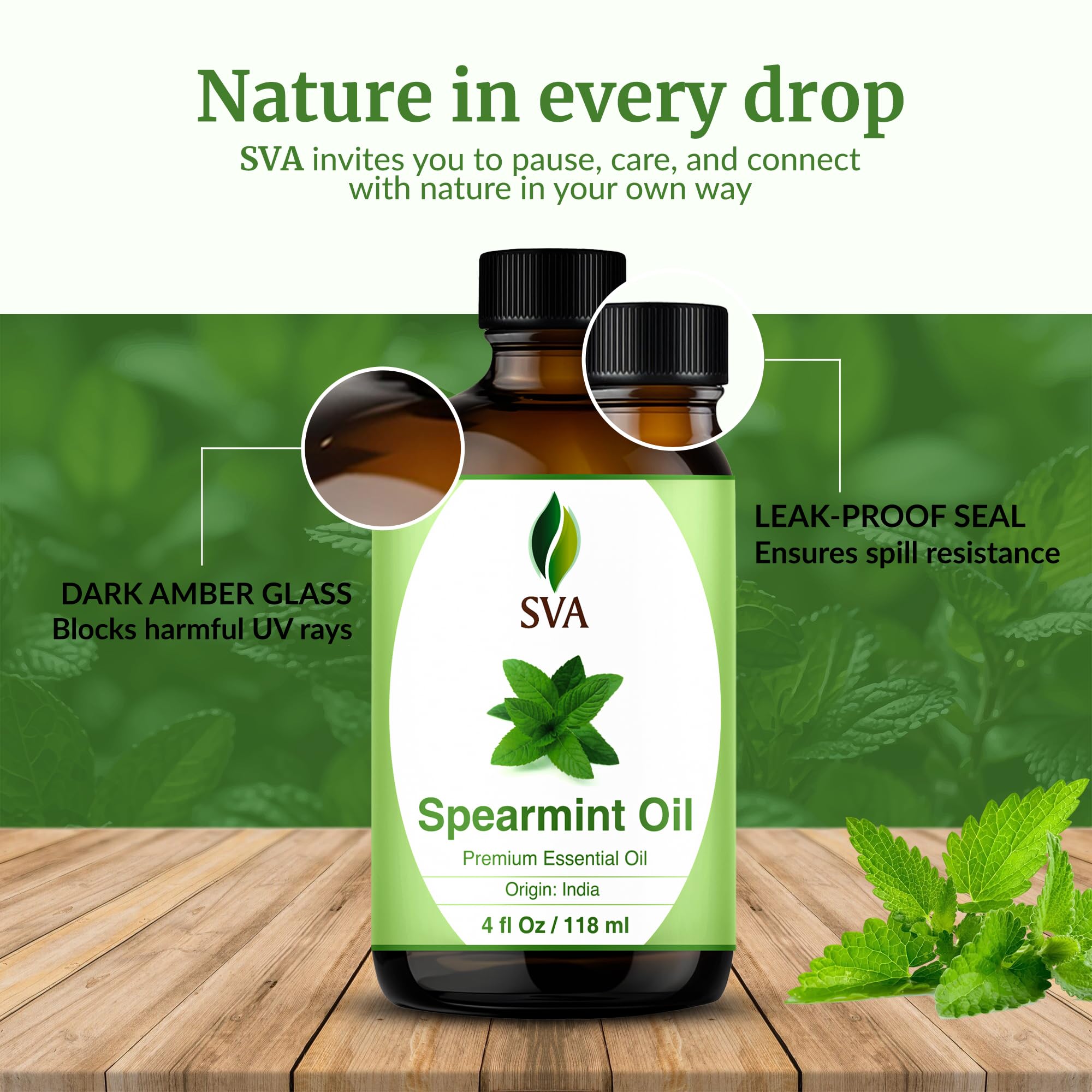 Savons et bougies à la menthe poivrée de SVA ORGANICS.