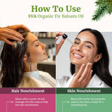 Soin cheveux et cuir chevelu avec huile sapin balsam SVA Organics.