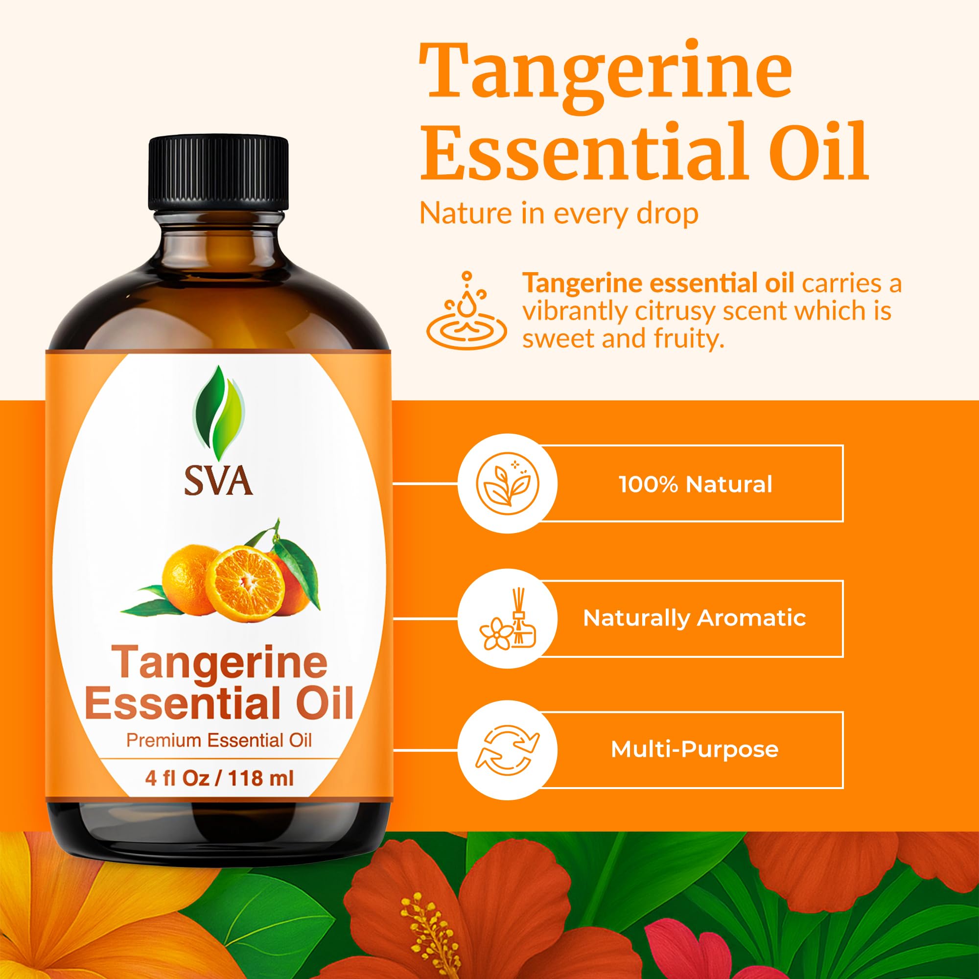 SVA Tangerine : diffuseur aromathérapie libérant un parfum frais et énergisant