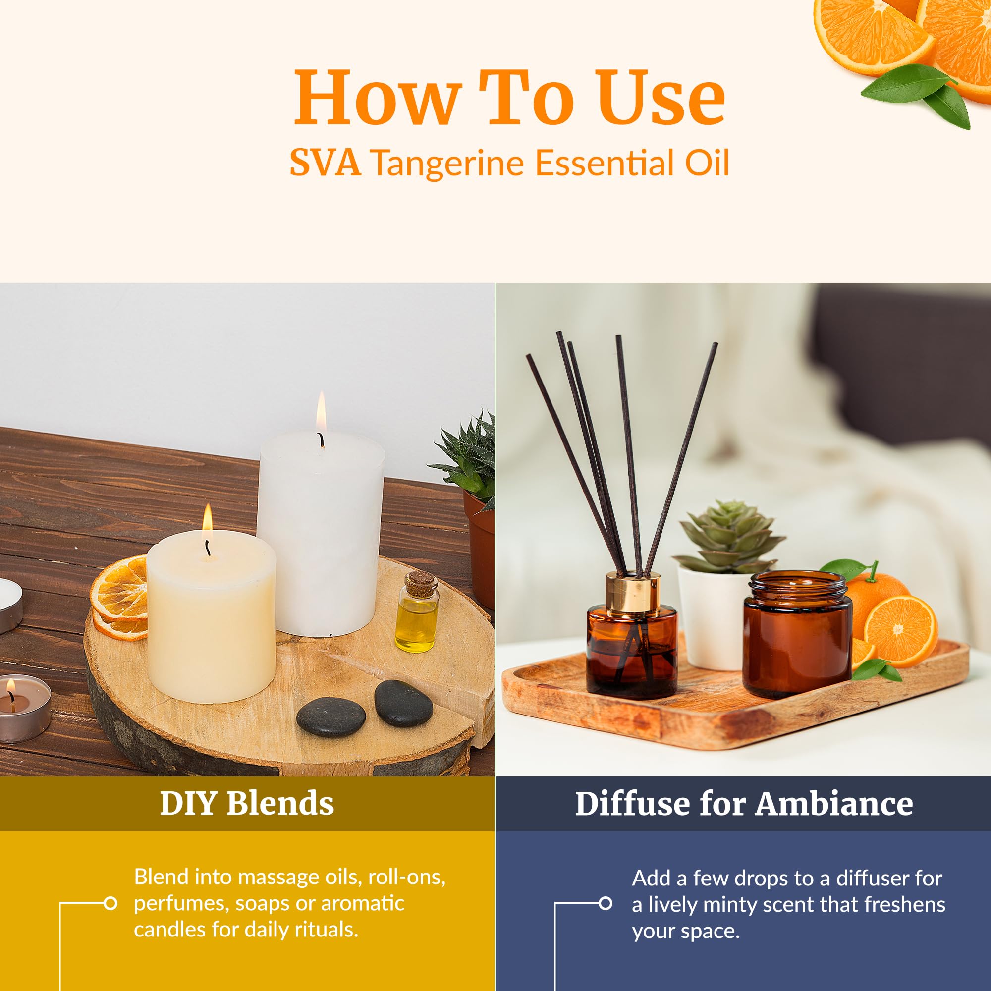 SVA Tangerine : savon et bougie artisanaux parfumés naturellement