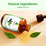 Massage corporel avec SVA Tea Tree Oil, senteur fraîche et terreuse.