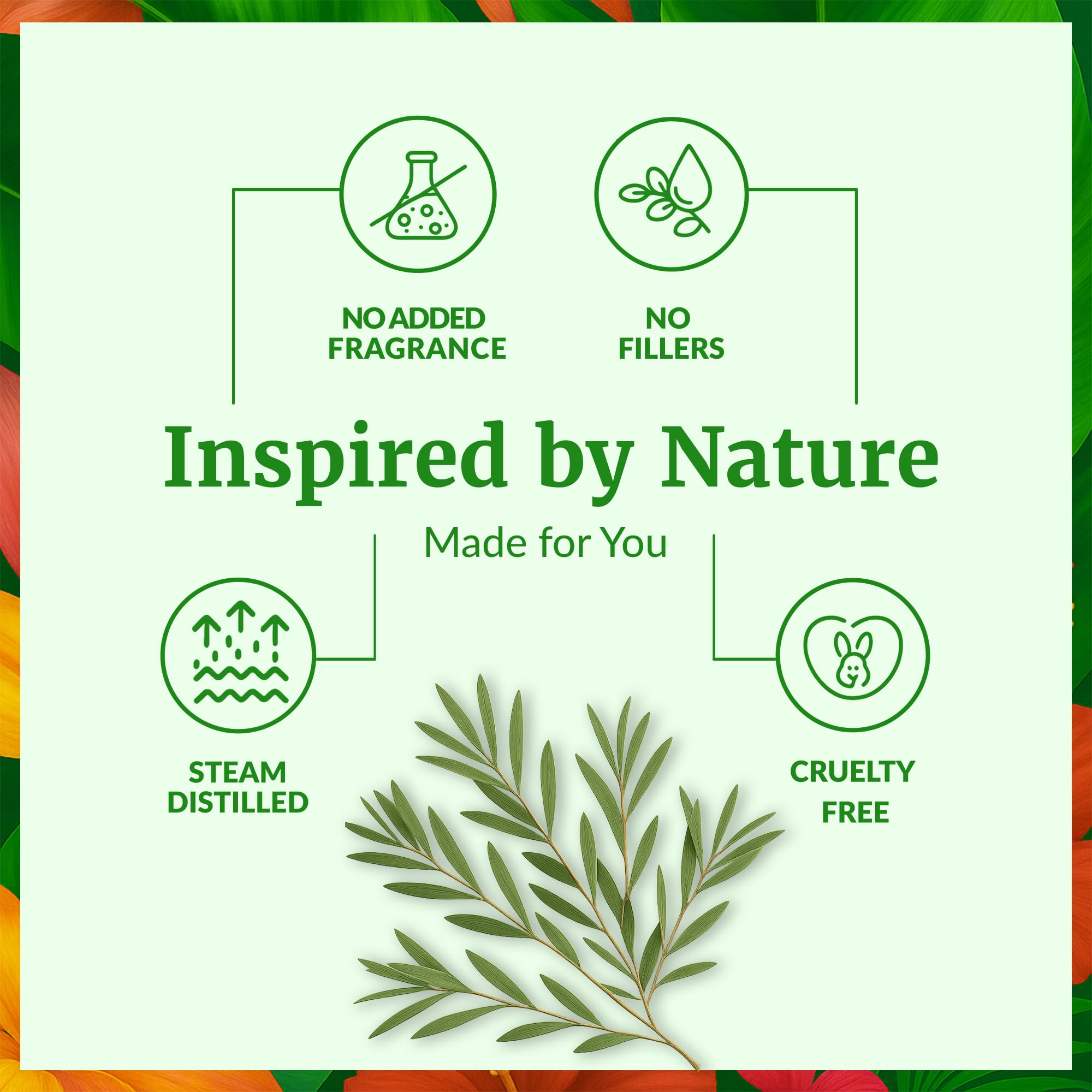 SVA Tea Tree Oil utilisé pour le soin des cheveux et cuir chevelu.