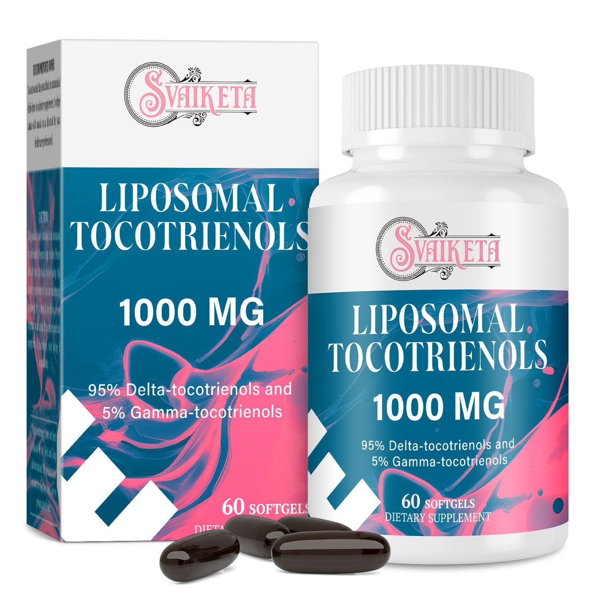 Svaiketa Tocotriénols liposomaux dans la bouteille, absorption potentiellement élevée.