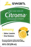 Goût citron Swan Magnesium Citrate, flacon prêt à boire.
