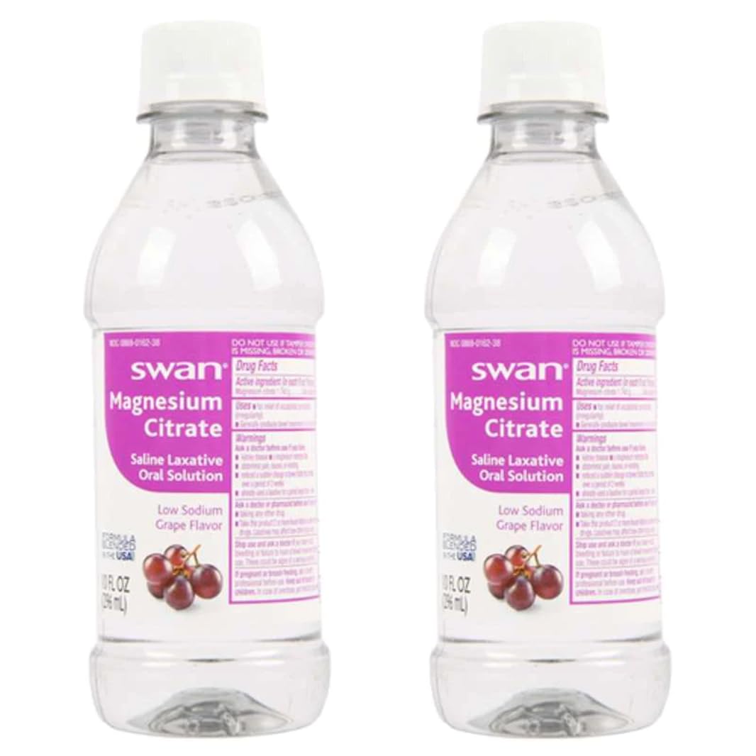 Swan magnésium citrate – flacon raisin, solution prête à l’emploi pour constipation occasionnelle.