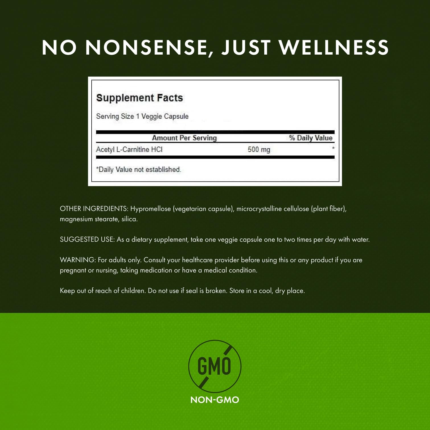 Swanson Acétyl-L-Carnitine soutient potentiellement concentration et clarté mentale.