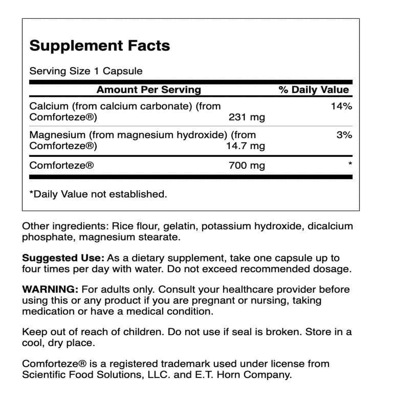 Swanson Acid Relief : mise en avant du dosage quotidien pratique.