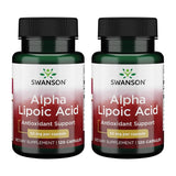 Swanson acide alpha-lipoique 50 mg – capsules, pack double, soutien énergie cellulaire potentiel.
