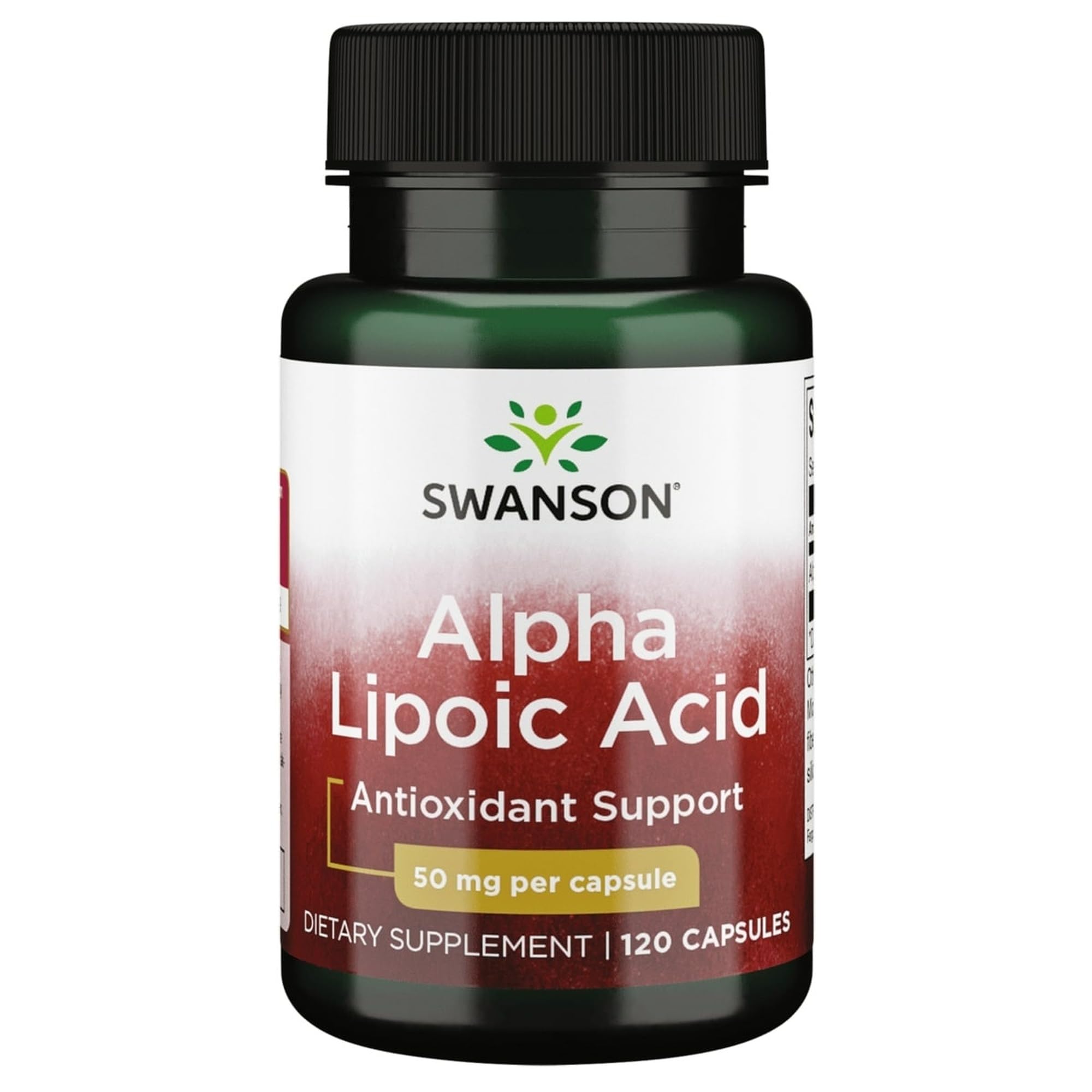 Swanson acide alpha-lipoïque – bouteille 50 mg, soutien énergétique potentiel.