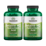 Swanson Acide chlorhydrique pepsine, bouteille 2-pack, soutien potentiel à la digestion des protéines