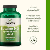 Swanson Acide chlorhydrique Pepsine – emballage et sceau conformes aux Bonnes Pratiques de Fabrication.