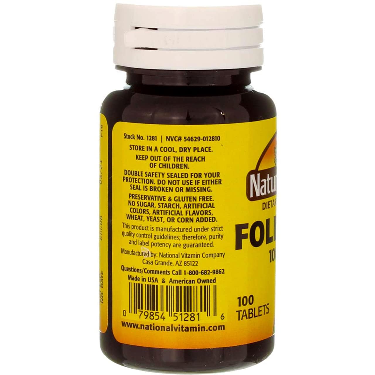 Swanson acide folique 1000 mcg – tablettes, format pratique au quotidien.