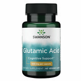 Swanson Acide glutamique 500 mg, bouteille recto – soutien mémoire potentiel.