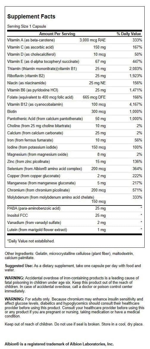 Capsules Swanson Active One, faciles à avaler pour énergie durable.