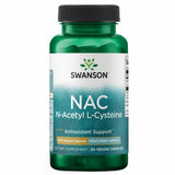 Swanson Ajipure N-acétyl-L-cystéine 600 mg, flacon gélules, soutien antioxydant potentiel.
