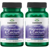 Capsules végétales Swanson Albion magnésium-calcium 2:1 pour l'équilibre quotidien et le bien-être
