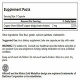 Capsules Swanson Cuivre chelaté 2 mg faciles à avaler, pratique au quotidien