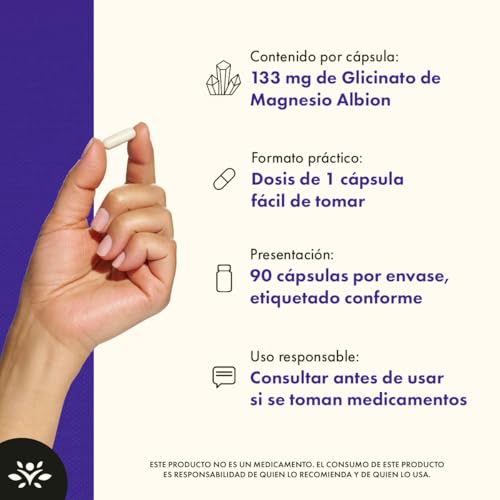 Swanson Albion Magnésium Chelate - dose quotidienne indiquée sur l'emballage.