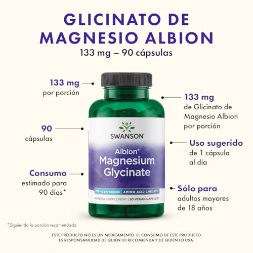 Swanson Albion Magnésium Chelate - pilules faciles à prendre lors du repas.