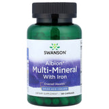 Swanson Albion Multi-MIN avec fer : bouteille montrant une nutrition quotidienne équilibrée.
