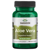 Swanson Aloe Vera gelules à 25 mg, soutien digestif potentiel et antioxydant.