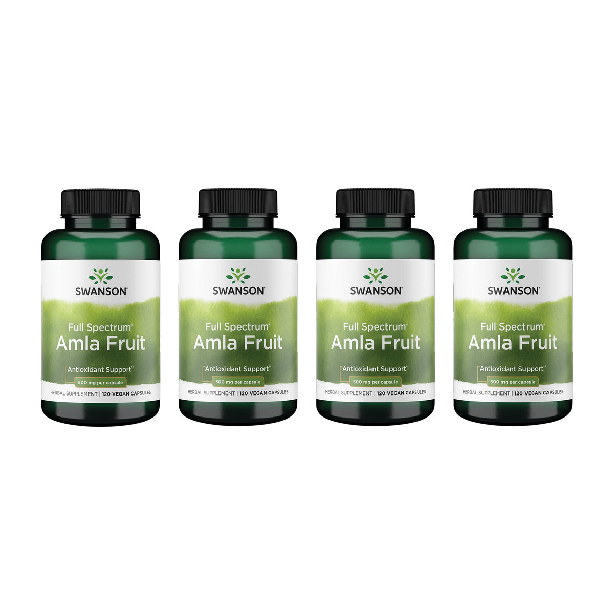 Swanson Amla Fruit, bouteille 500 mg, soutien potentiel d'énergie naturelle.