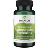 Swanson Andrographis Paniculata – bouteille de 60 capsules, utilisation selon les pratiques ayurvédiques et chinoises.
