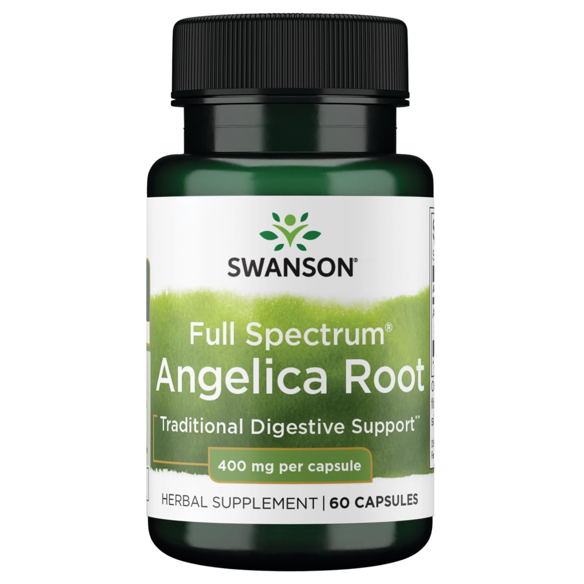 Swanson Angelica Root - bouteille 60 capsules 400 mg, usage quotidien suggéré