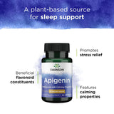 Swanson Apigenin 50 mg — capsules faciles à prendre pour favoriser la détente et le calme.