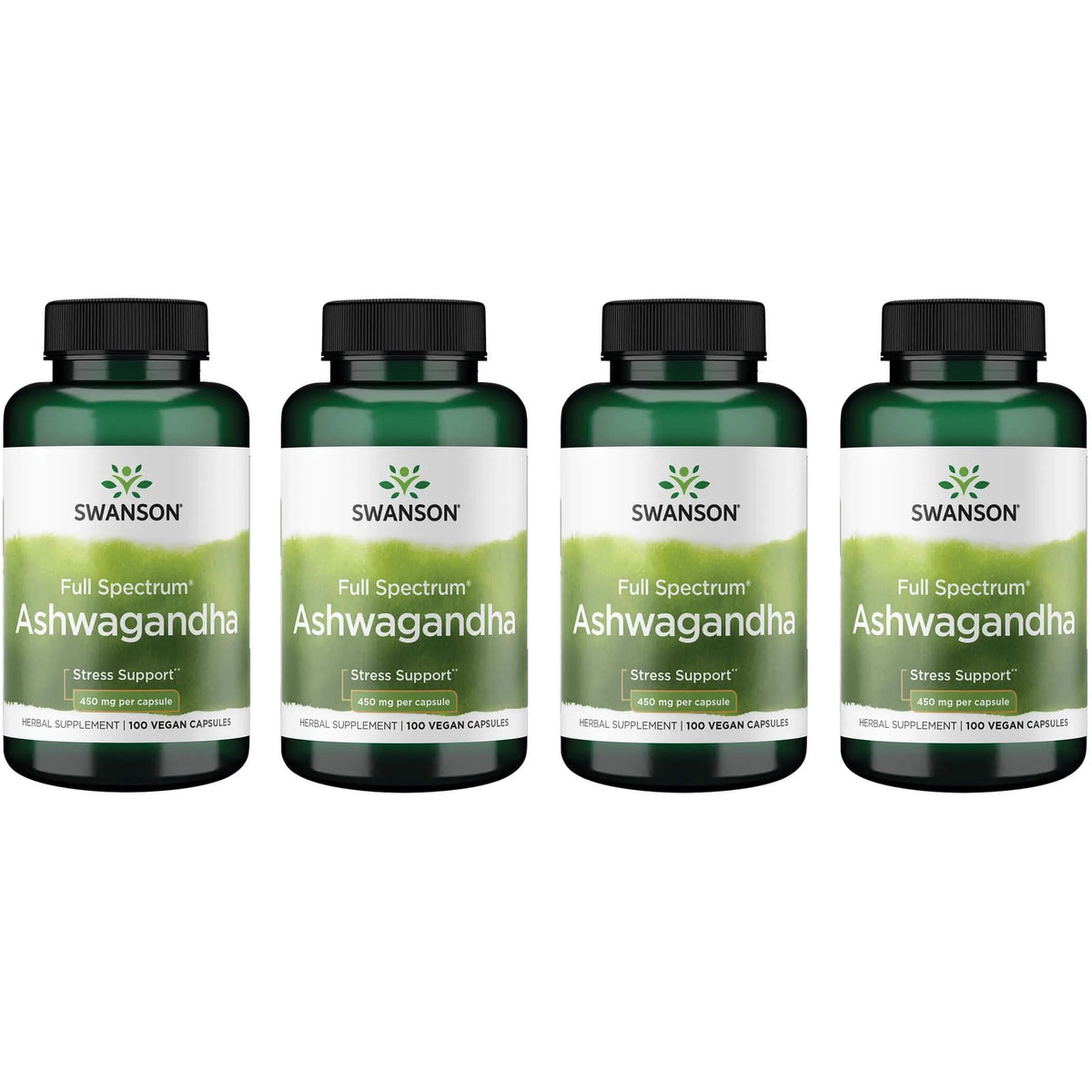 Swanson Ashwagandha poudre dans la bouteille, soutien potentiel au stress.