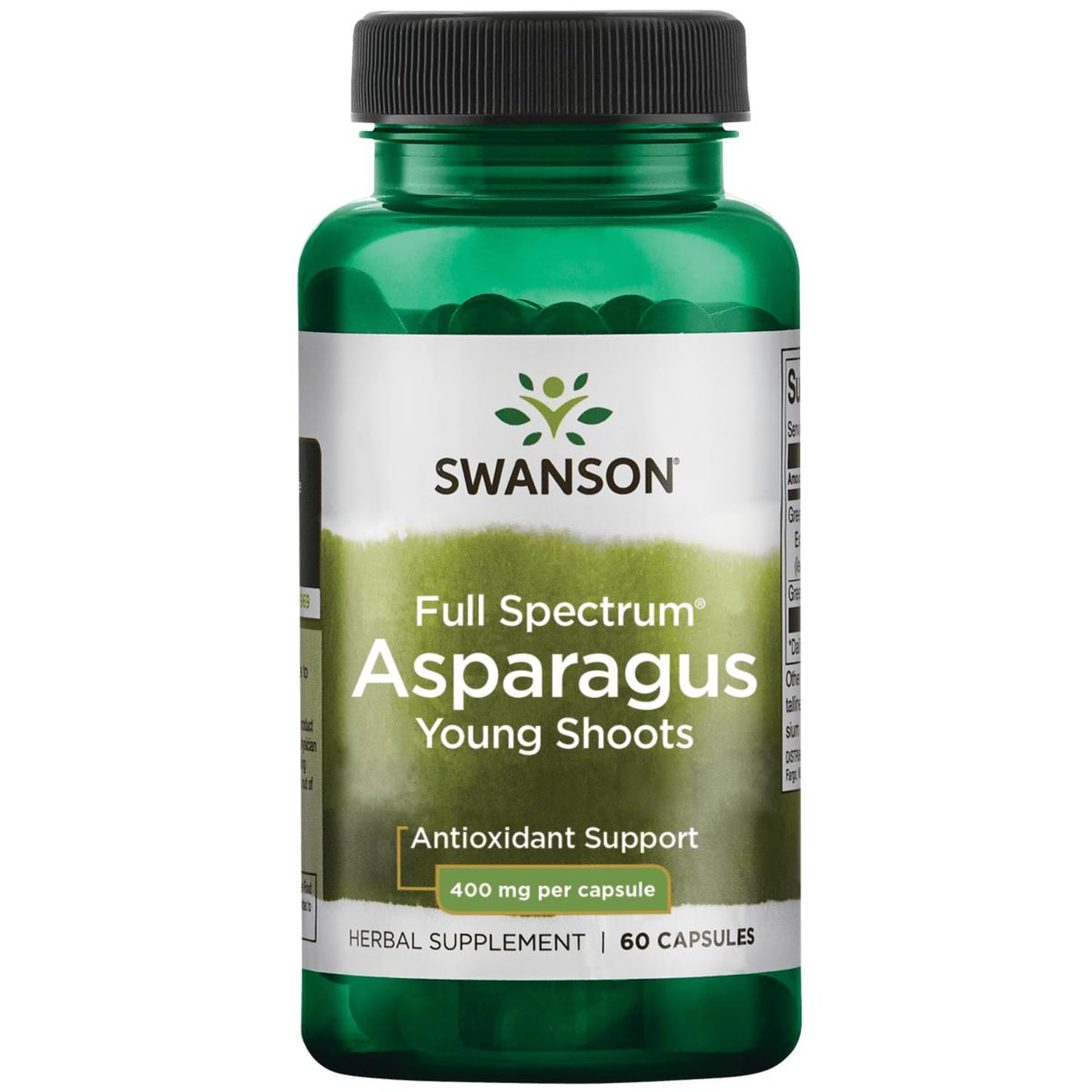 Swanson Asperges Jeunes Tiges – bouteille pratique, capsules faciles à intégrer à la routine quotidienne.