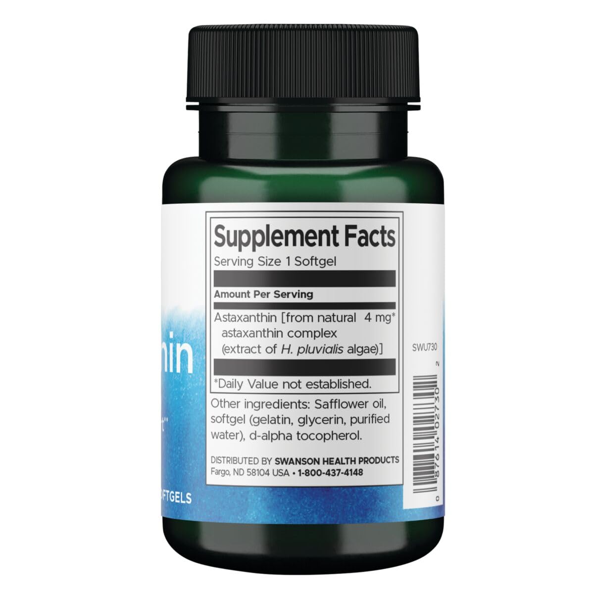 Swanson Astaxanthin: soin de la peau et du cerveau pour une apparence et une concentration renforcées.