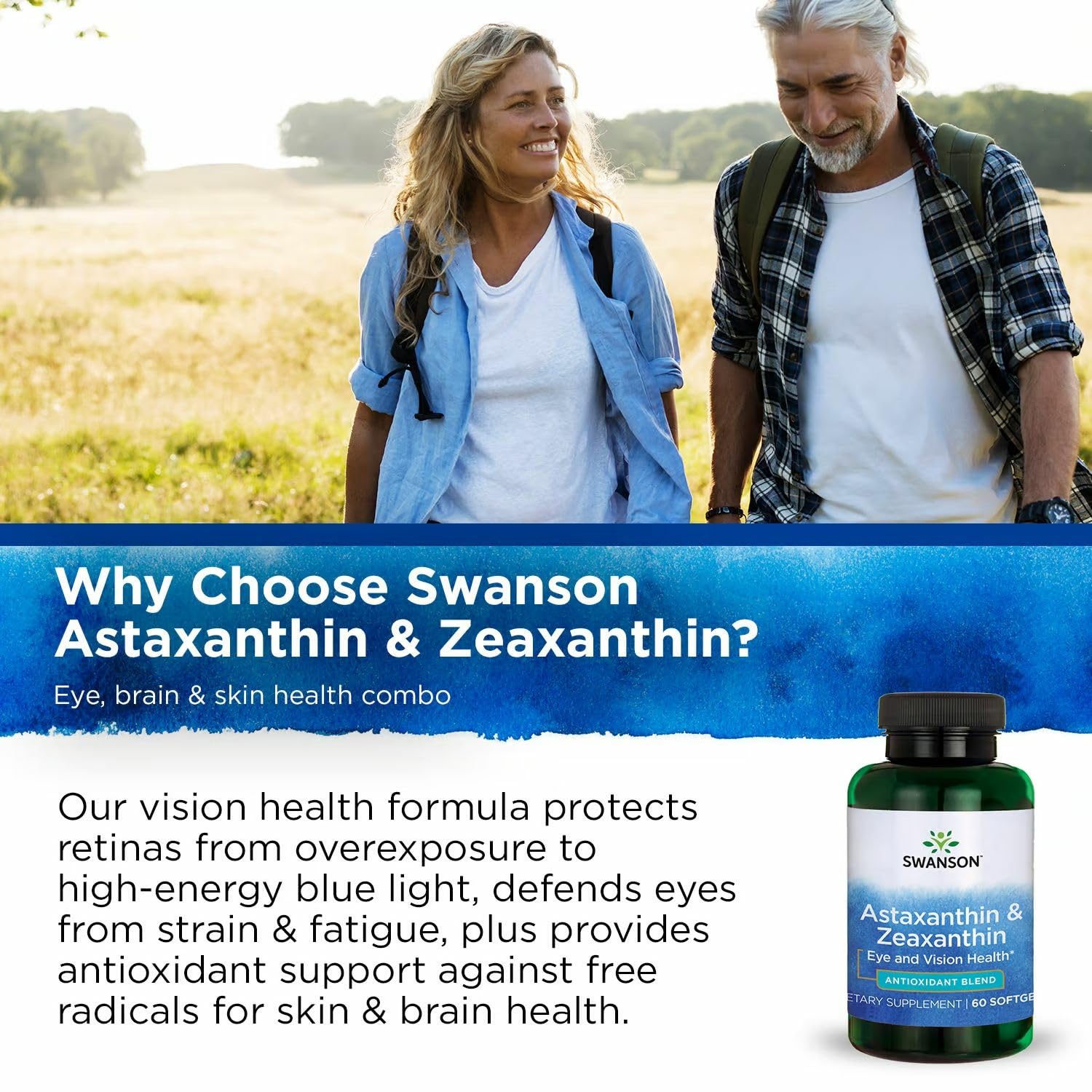 Swanson Astaxanthine et Zeaxanthine — formulation premium pour la fonction cérébrale.
