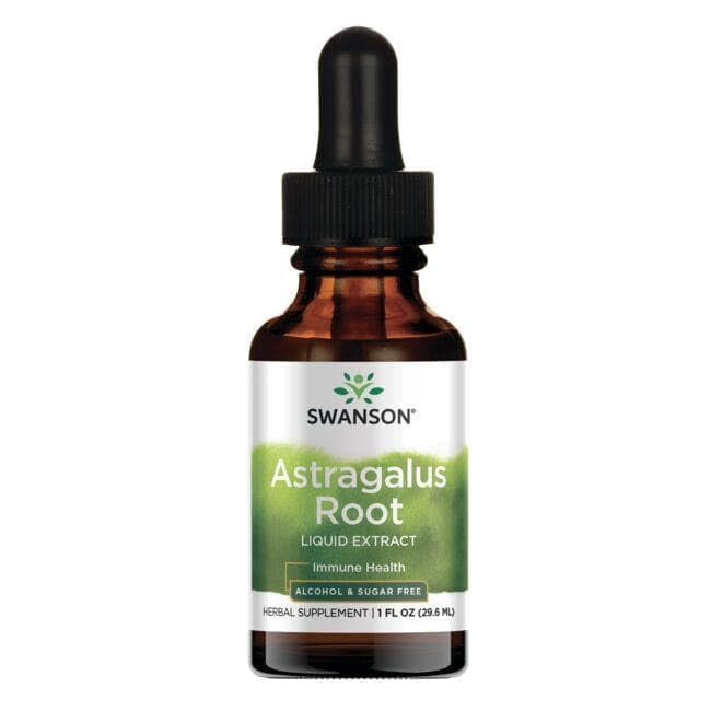 Swanson Astragalus en bouteille et verre-doseur pour mesures faciles.