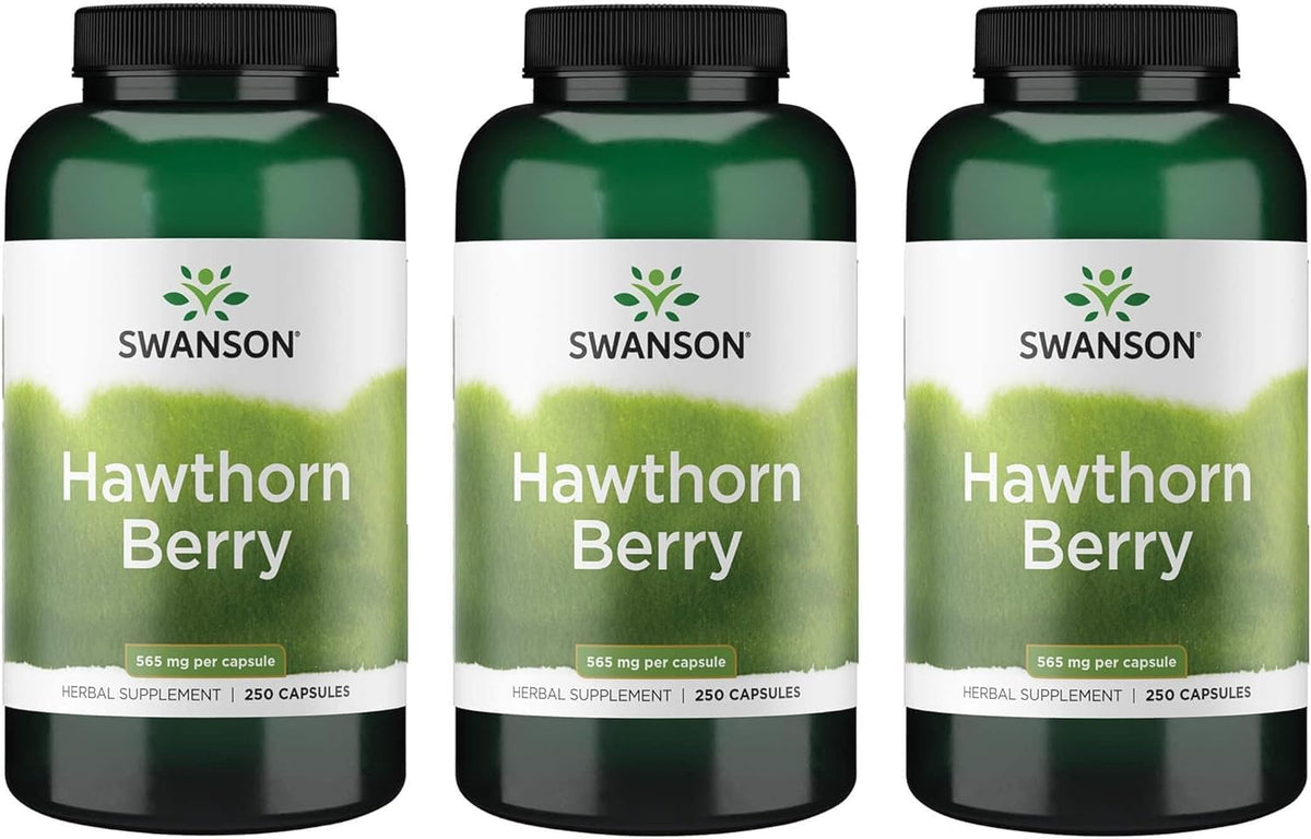 Swanson Aubépine Baies – bouteille montrant un complément antioxydant.