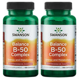 Swanson B-50 Complex - boîte énergie et métabolisme pour quotidien