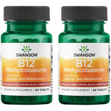Swanson B12 methylcobalamin goût cerise noire, soutien potentiel de l'énergie et du système nerveux