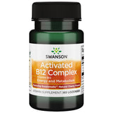 Swanson vitamine B-12 sublinguale activée, flacon de 60 tablettes, soutien potentiel à l'énergie