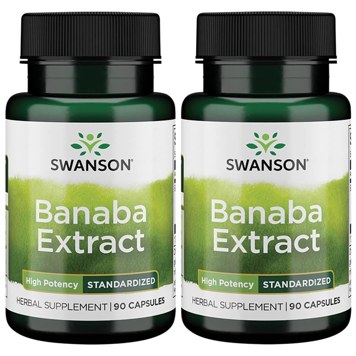 Swanson Banaba Extrait haute puissance en gélules, soutien potentiel du glucose quotidien.