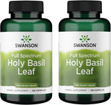 Swanson Basilic Sacré Tulsi – bouteille de capsules prête à l’emploi pour le bien-être quotidien.